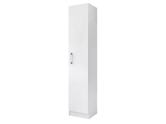 Armoire, placard de rangement avec 1 porte coloris blanc - L. 35 x P. 32 x H. 170 cm