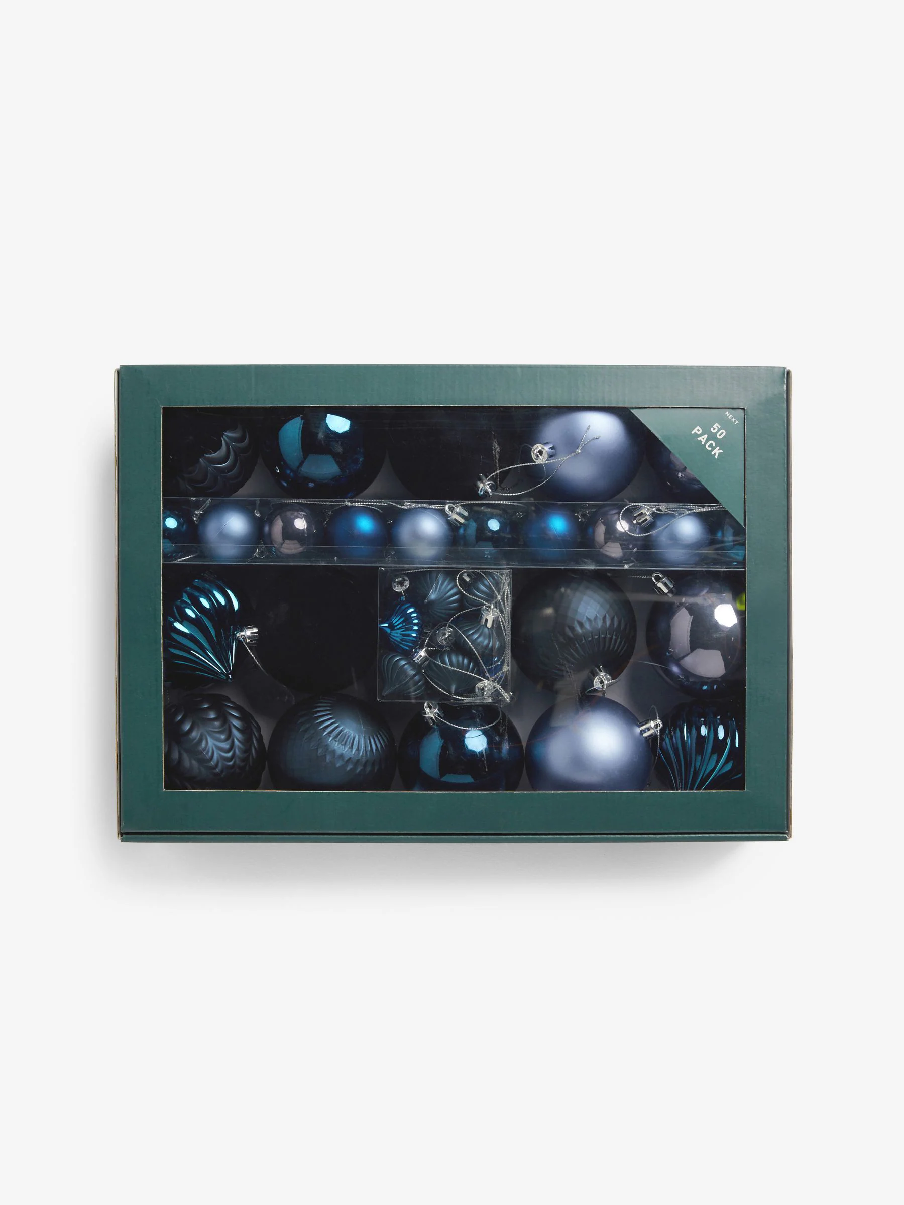 Set van 50 onbreekbare kerstballen
