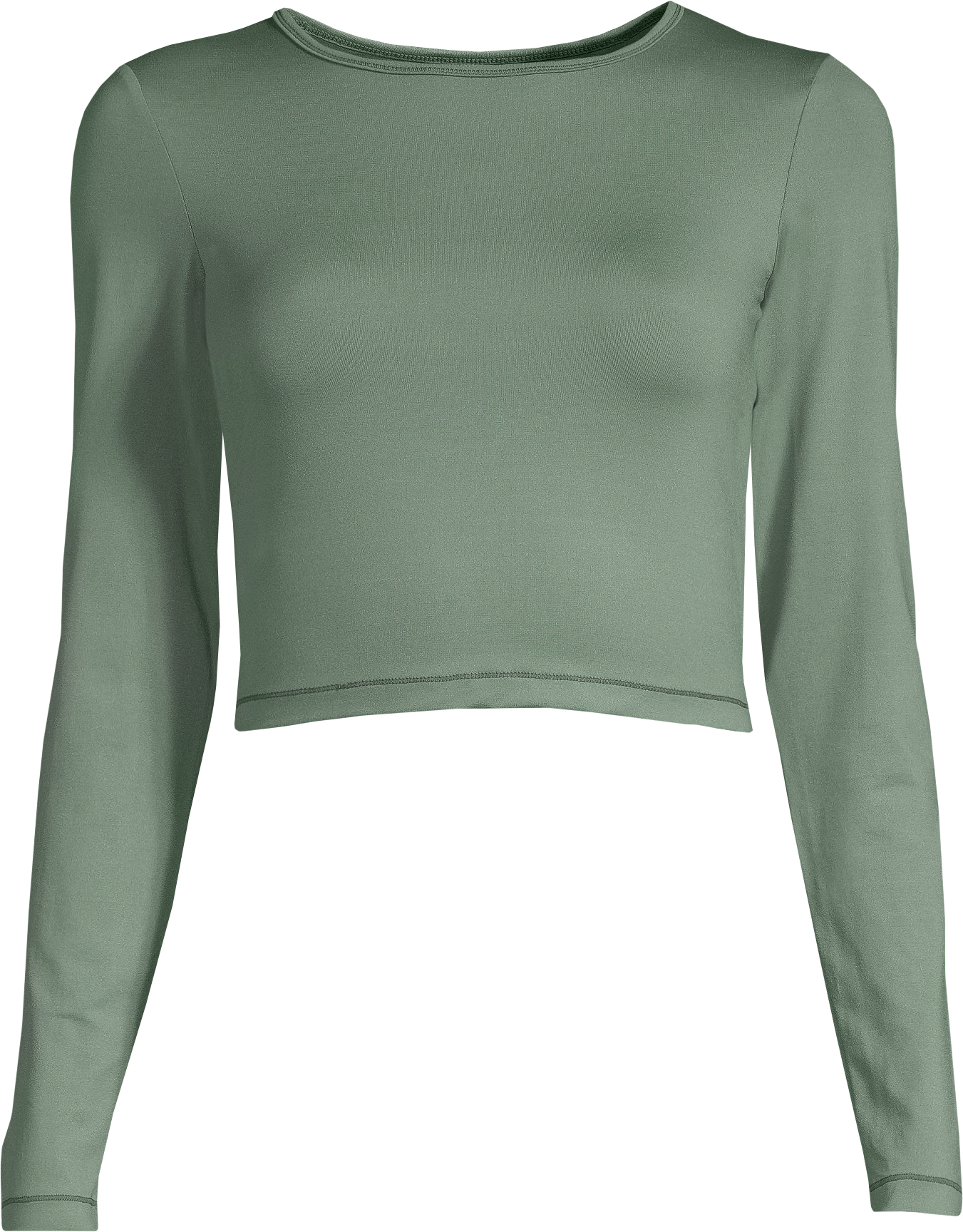 Crop Long Sleeve Dame Dusty Green
