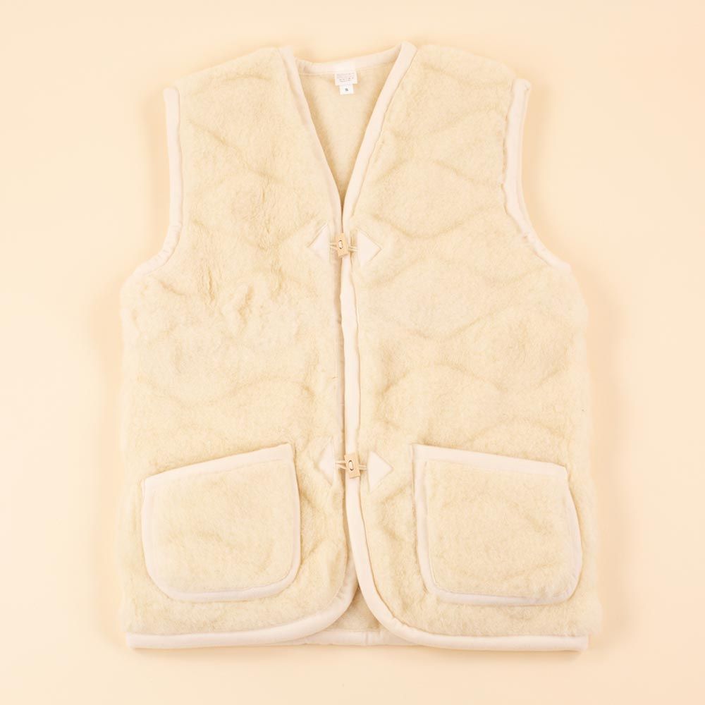 Moonrise dames wollen vest beige 3D