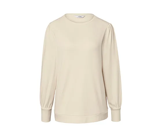 Interlock-Langarmshirt, cremeweiß