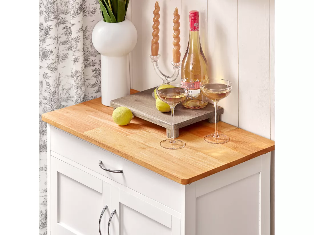 Desserte Chariot de Cuisine de Service Roulant, Meuble Armoire de Rangement cusine, FKW45-WN