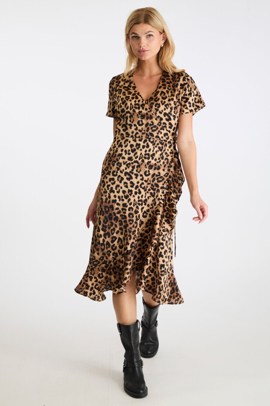 Neo Noir  Magga Leo slå-om kjole - Leopard