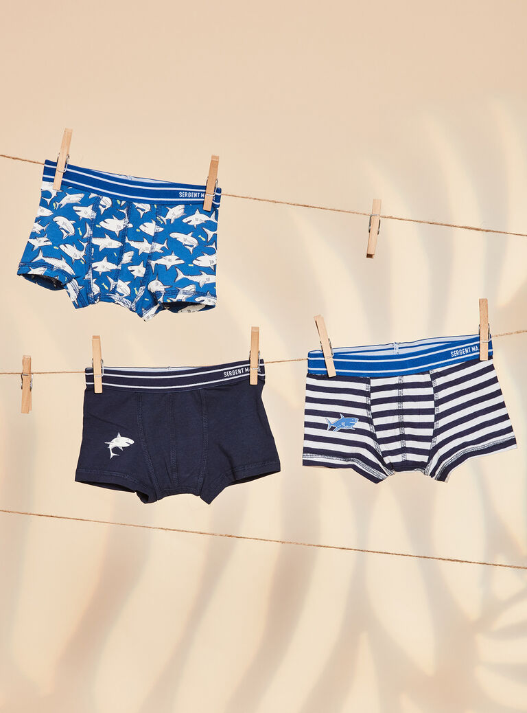 Lot de 3 boxers assortis en coton biologique
