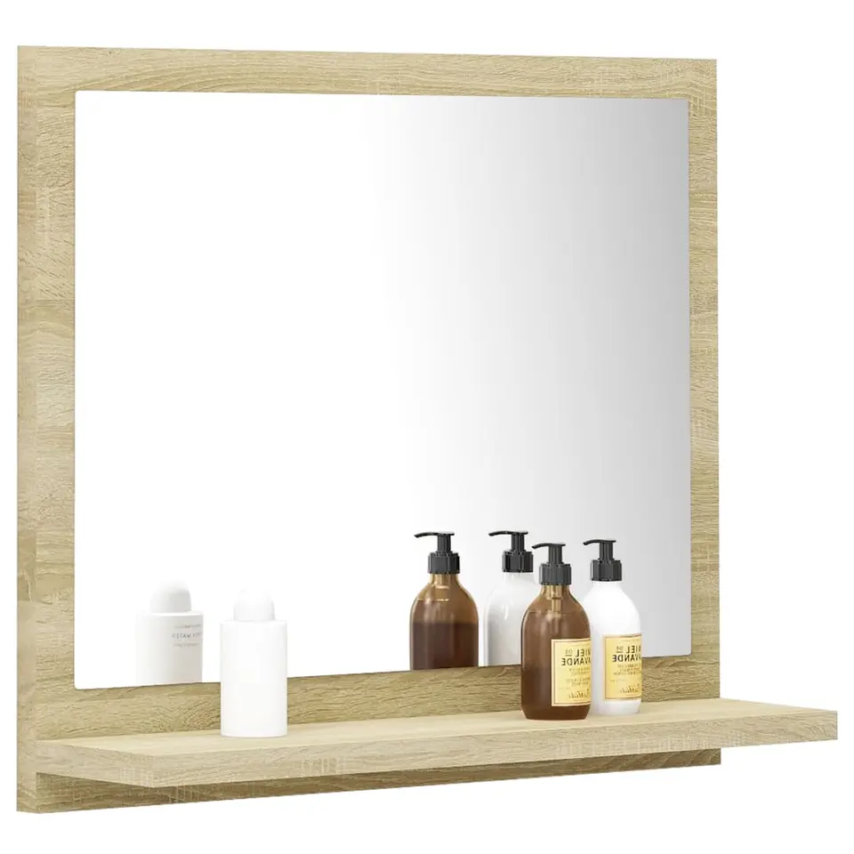 vidaXL - Spiegel - Bruin - Bewerkt hout - 40 x 10.5 x 37 cm