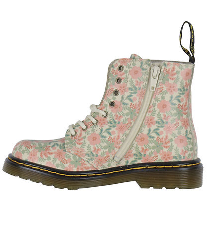 Dr. Martens Stiefel - 1460 Pascal - Cloud Cream m. Blumen
