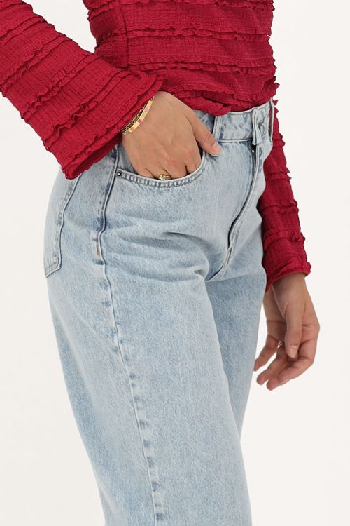 Lichtblauwe classic wide leg jeans
