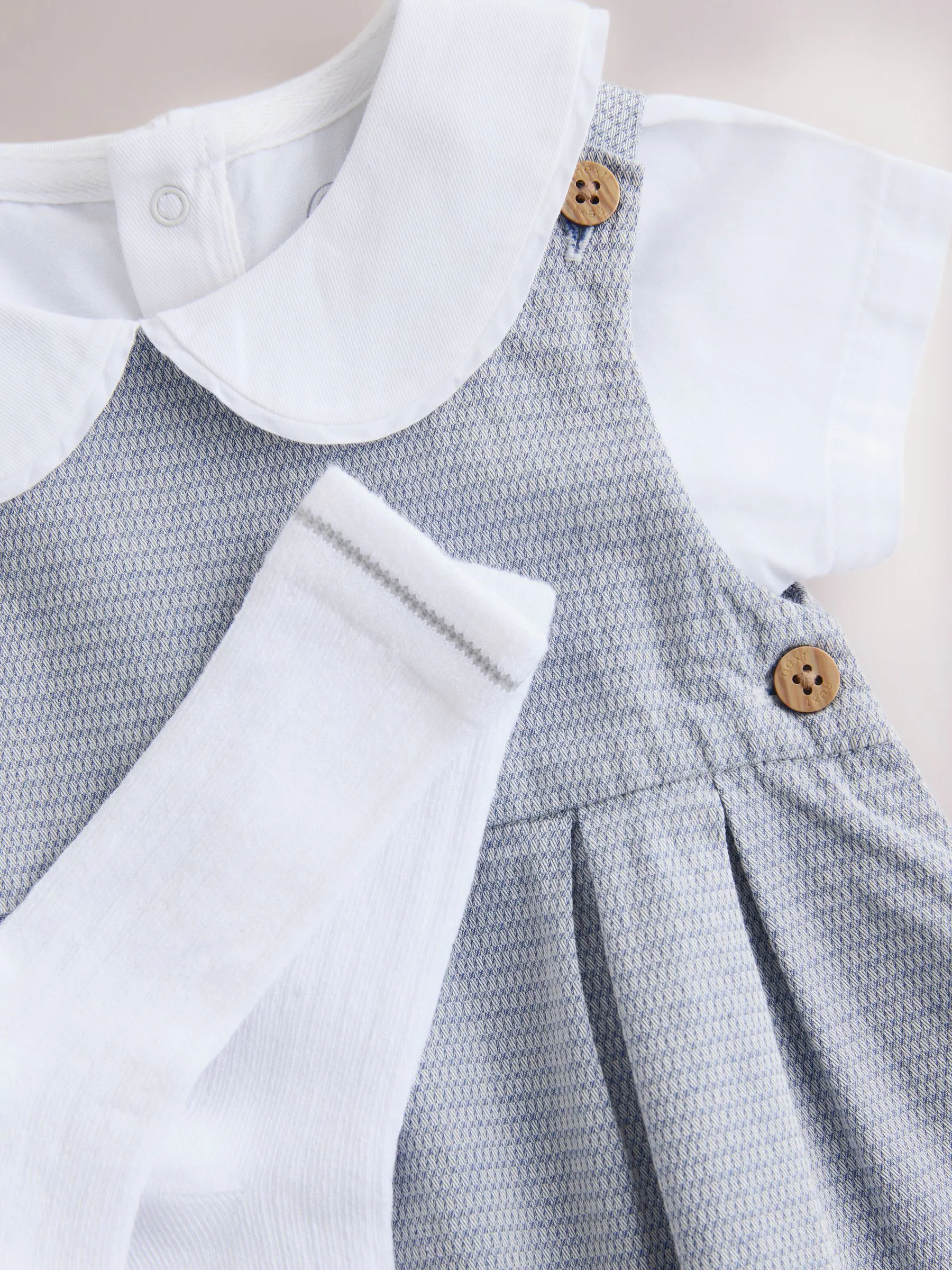 Grijs - 100% katoenen nette Baby romper, Bodysuit en Sokken bretelbroeken set (0mnd-2jr)
