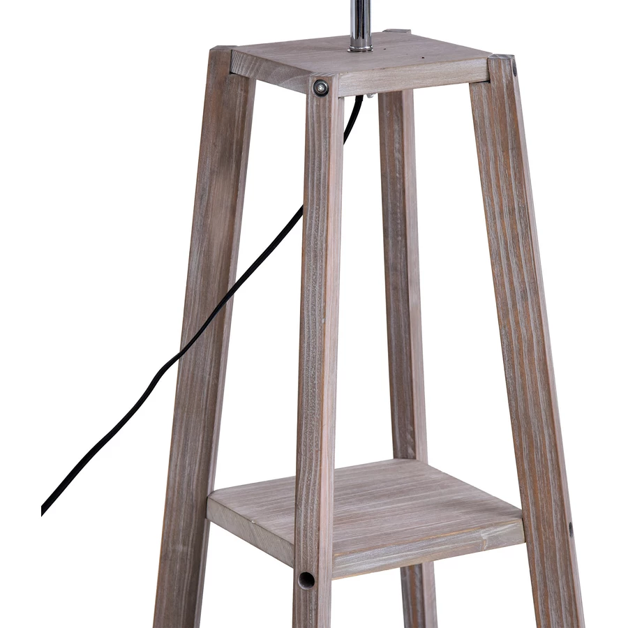 HOMCOM Stehlampe im skandinavischen Stil grau