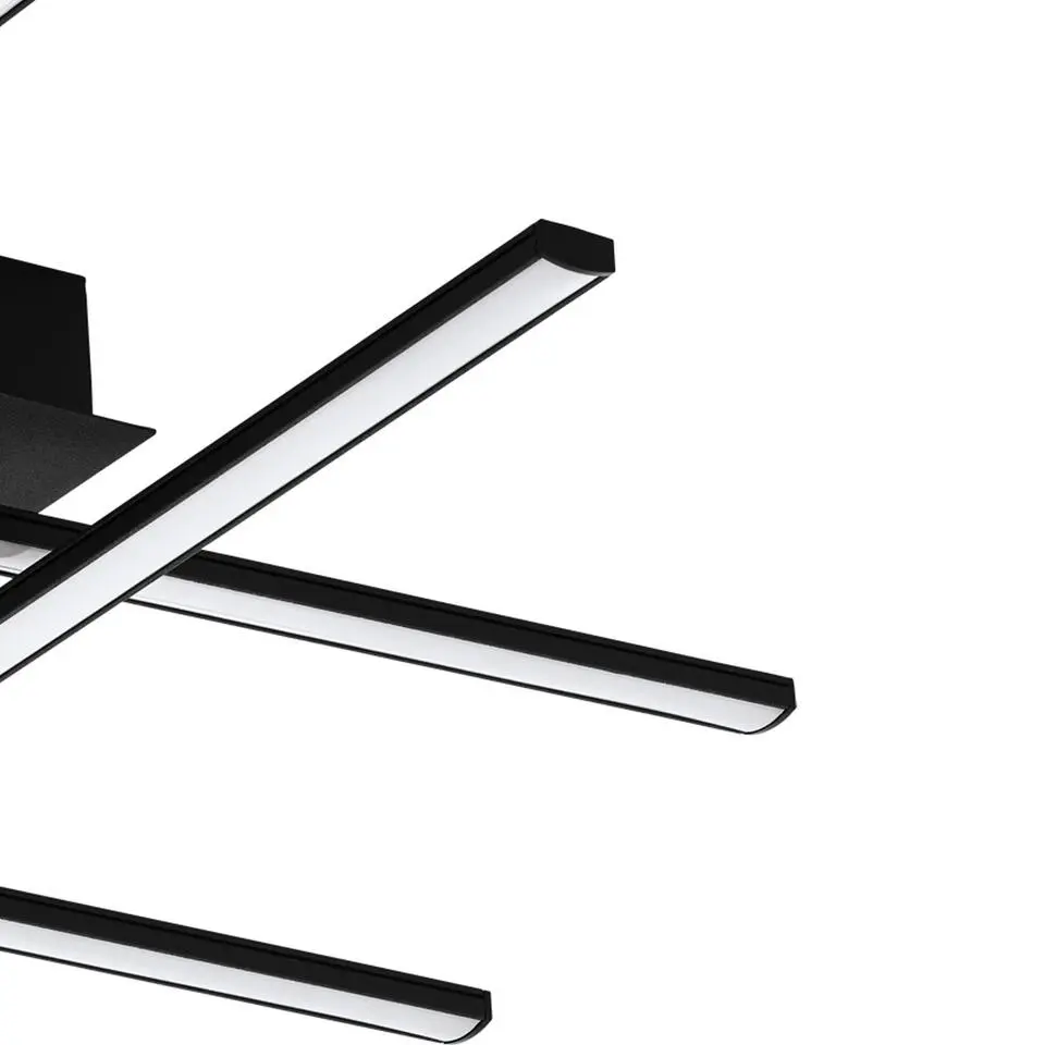EGLO Lasana 3 Wandlamp/Plafondlamp - LED - 50 cm - Zwart/Wit
