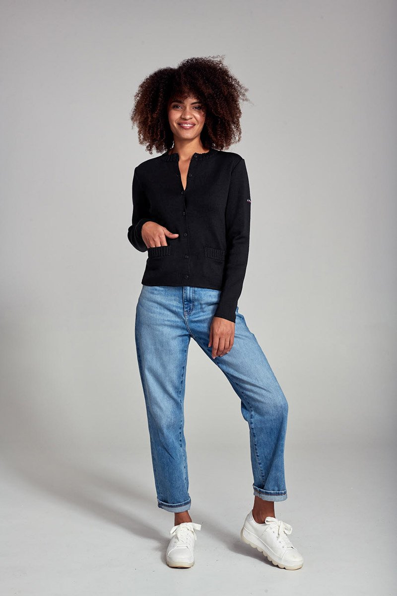 Cardigan col rond - Laine et acrylique