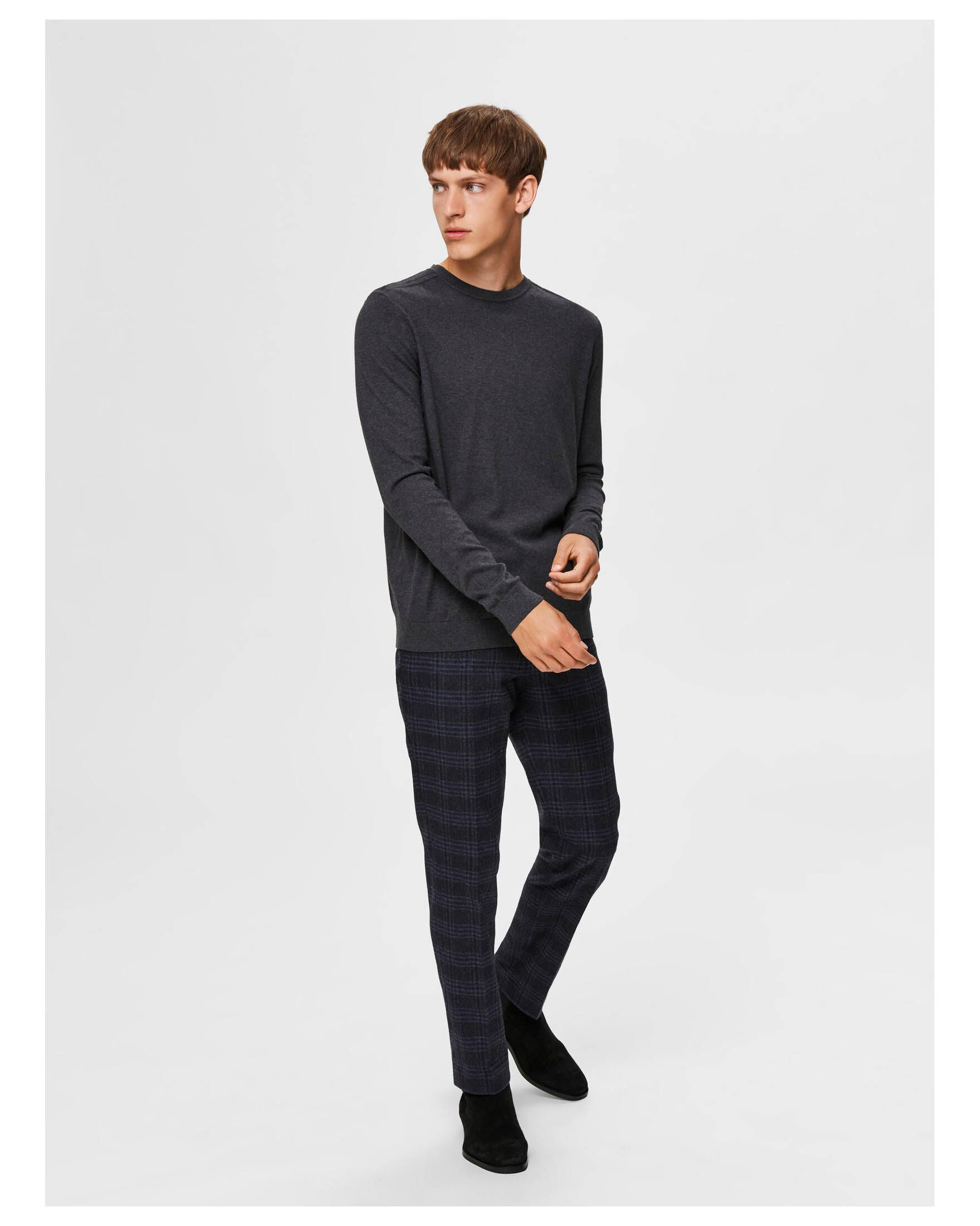 Selected Homme| Herren Strickpullover SLHBERG CREW NECK B