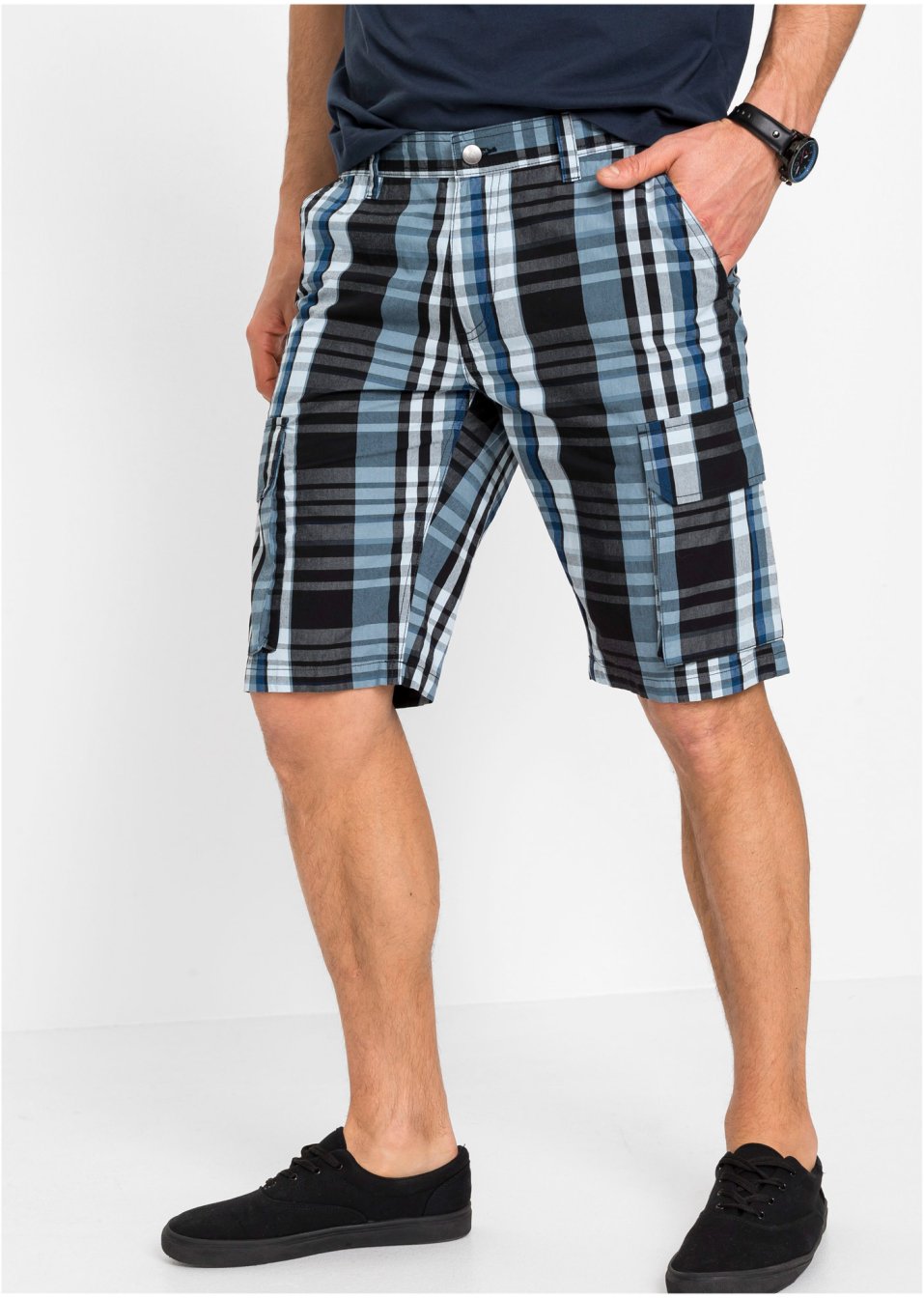 Bermuda cargo confort pour le ventre, Regular Fit