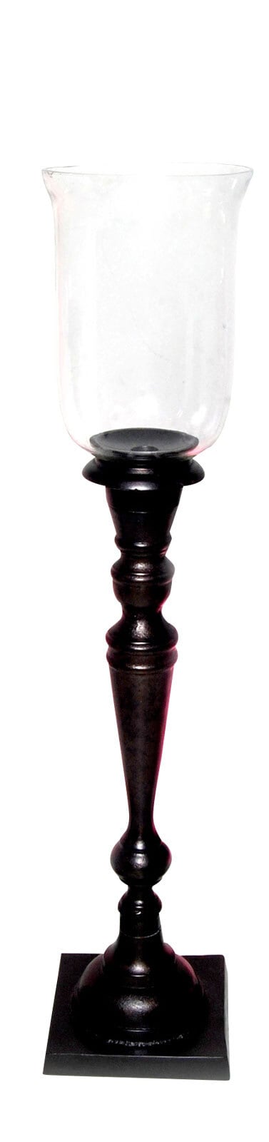 Windlicht auf Fuß FOSTER 76 cm schwarz