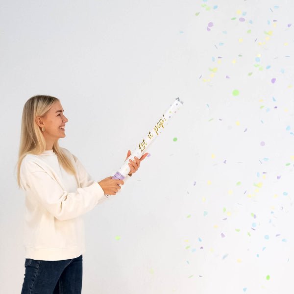 Gekleurde Confetti Kanon Pastel 60cm