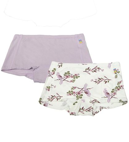 Joha Hipster - 2 pak - Bambus - Off White/Lilla m. Papeg?je