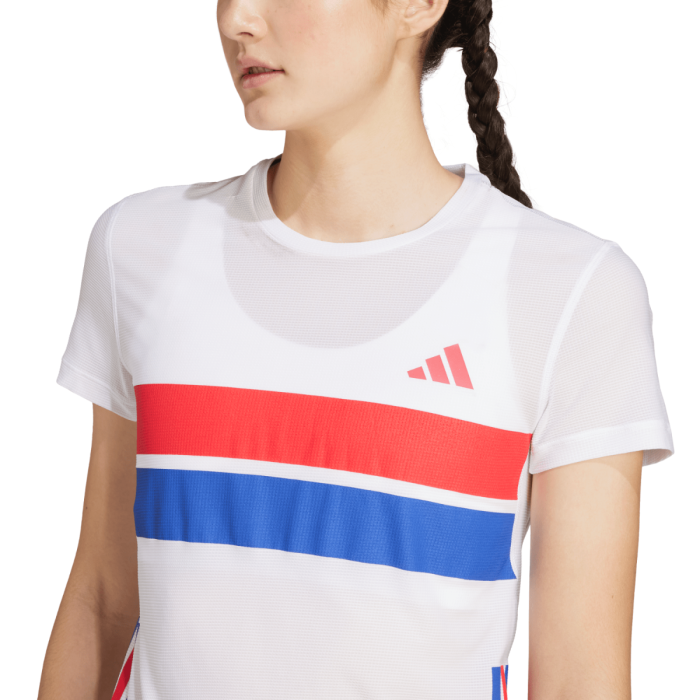 adidas Dame T-shirts Adizero Retro SS Tee Hvid