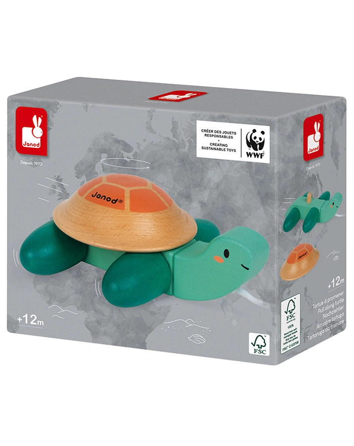 Janod-WWF® Nachziehtier SCHILDKRÖTE aus Holz