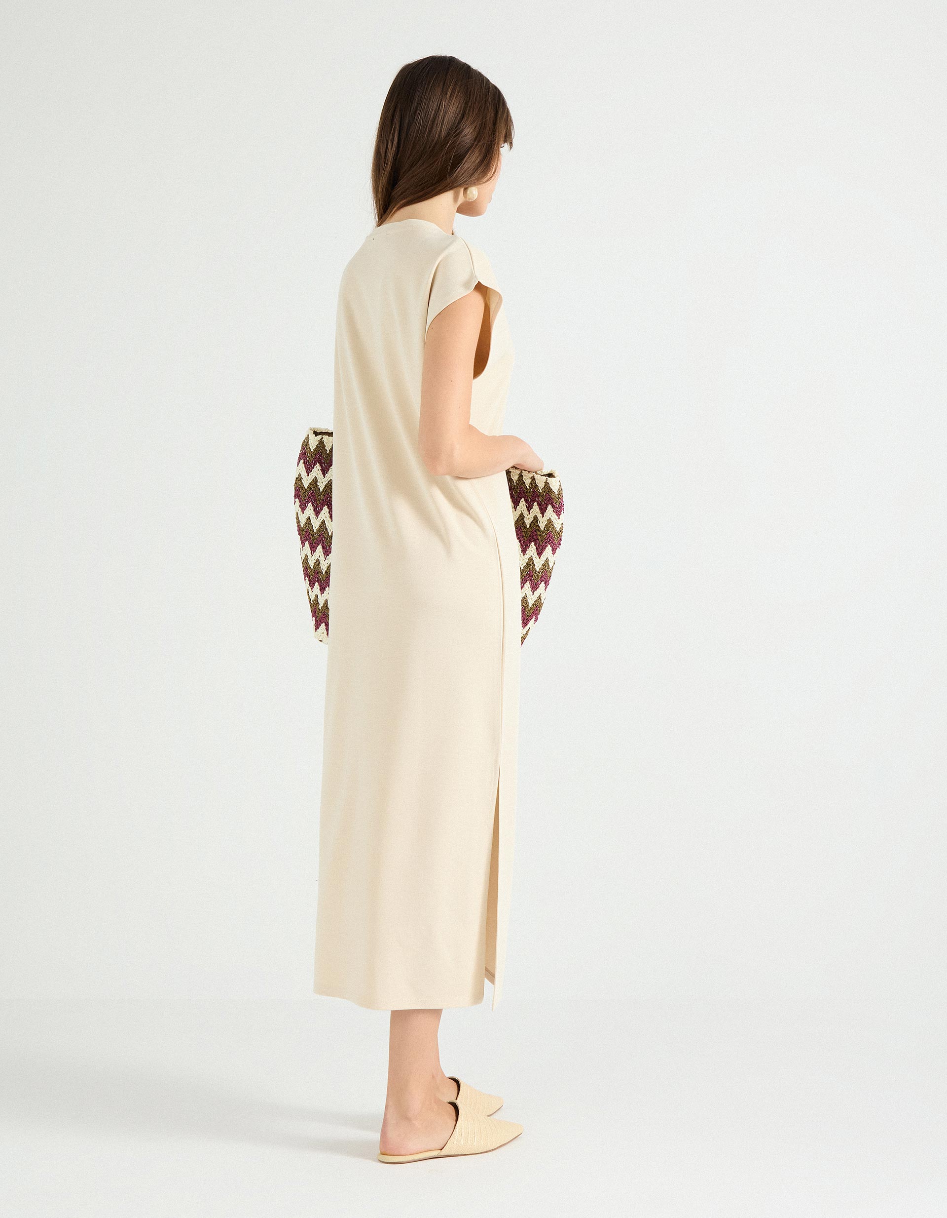 Vestido, Mulher, Bege Claro
