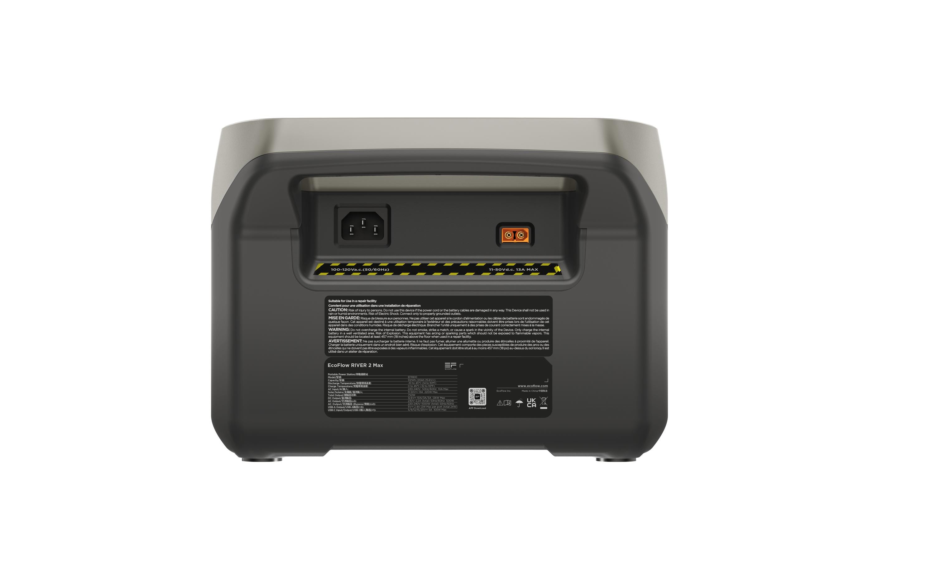 Power Station RIVER 2 Max 512 Wh<br>Tragbare Power Station mit 230 V AC Steckdose