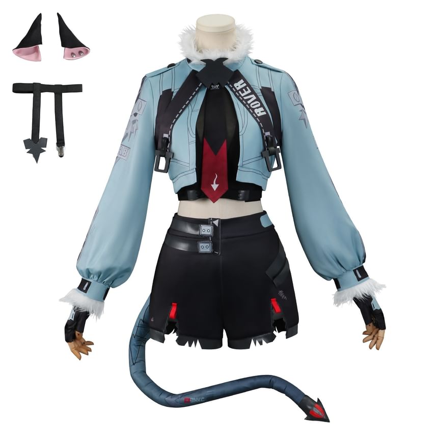 Feravin - Zenless Zone Zero Jane Doe Cosplay Pruik / Kostuumset