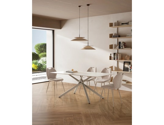 CONCEPT1 - Table Tori 180 x 90 x 76 cm céramique beige