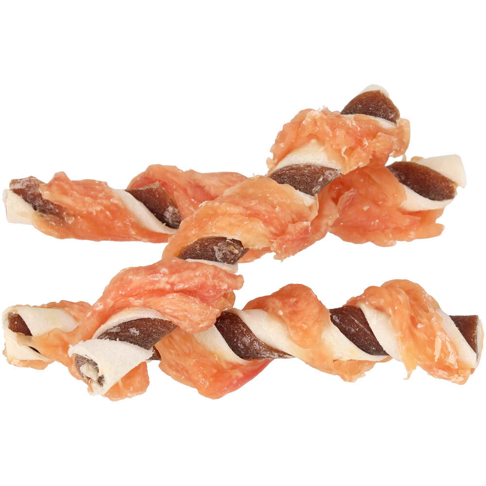 Welkoop - Kauwstaaf Twist - Extra Rund & Kipsmaak - 3 Stuks - kip rund