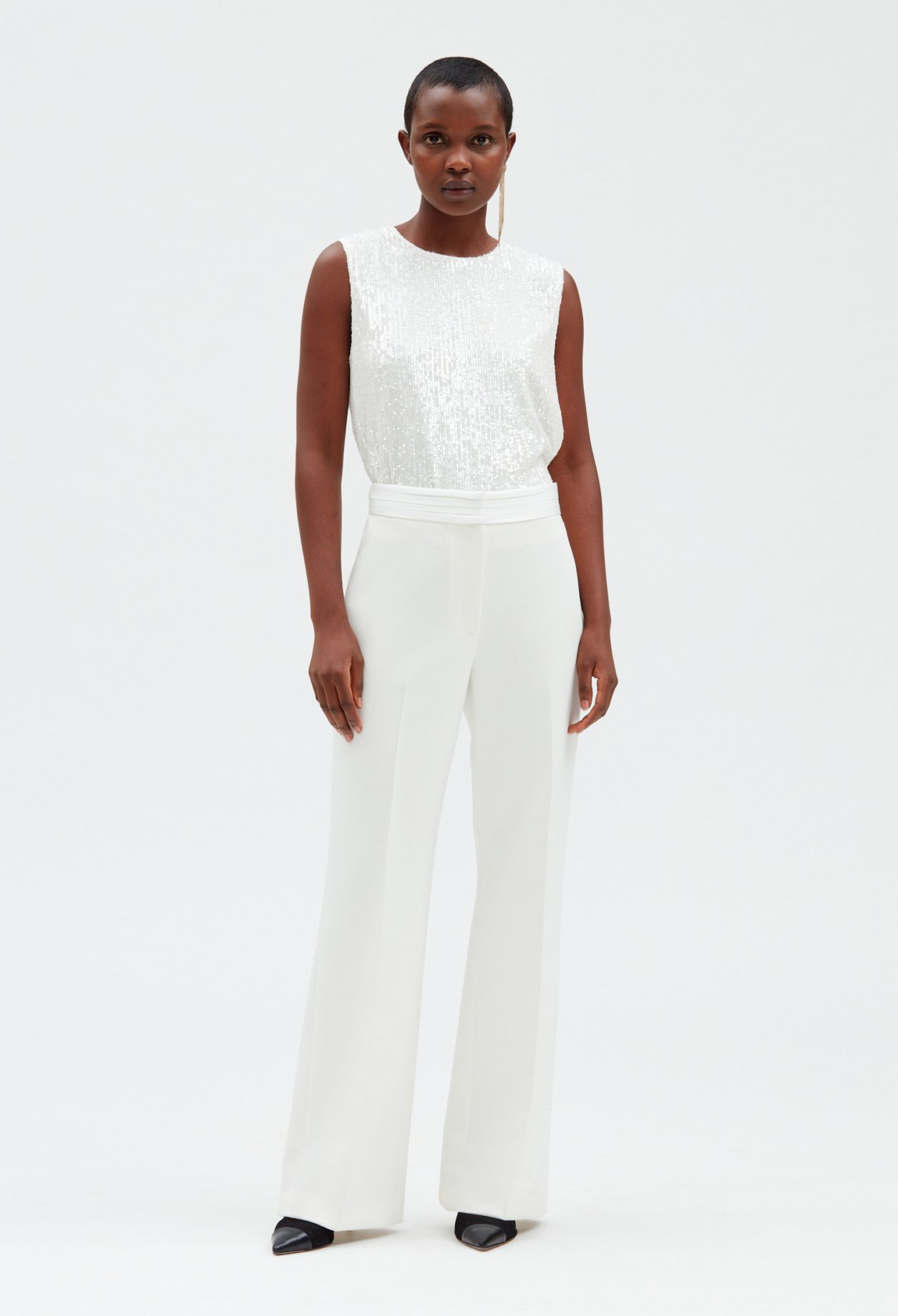 Pantalon de tailleur blanc