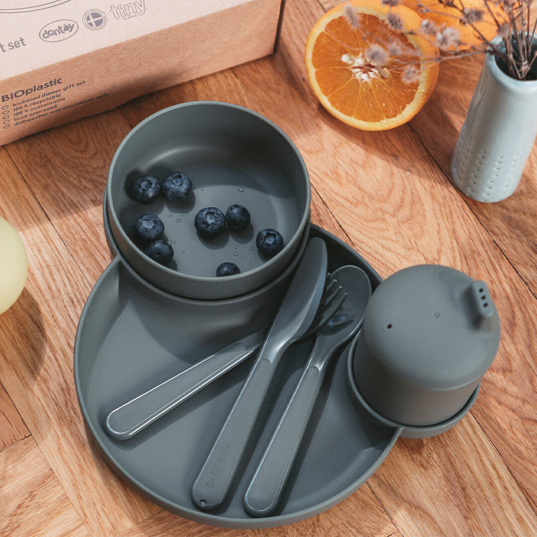 Dantoy biobased kinderservies olive - 7-delig