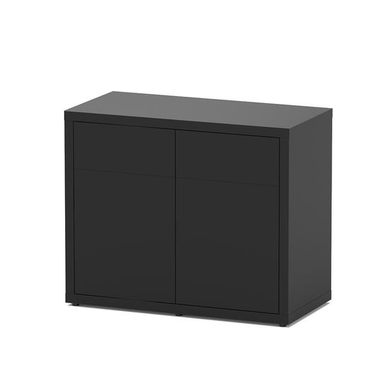 Meuble d'aquarium avec 2 portes Sublime 100 Noir L.100xP.50xH.83cm