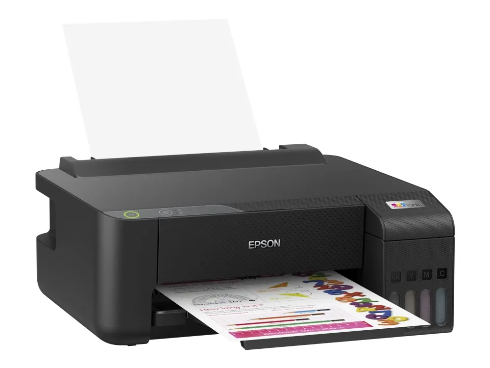 Epson L1210 - Printer - farve - blækprinter - A4/Legal - 5760 x 1440 dpi - op til 10 spm (mono) / op til 5 spm (farve) - kapacitet: 100 ark - USB - sort