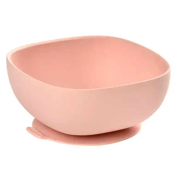 Tigela para refeição Béaba com ventosa, silicone rosa