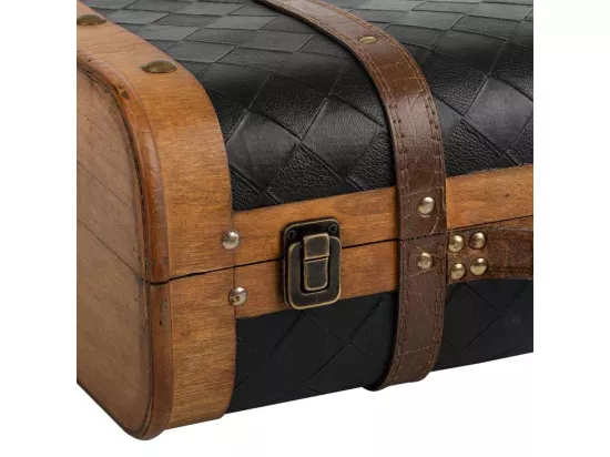 Valise en bois blanc 43x30x17h