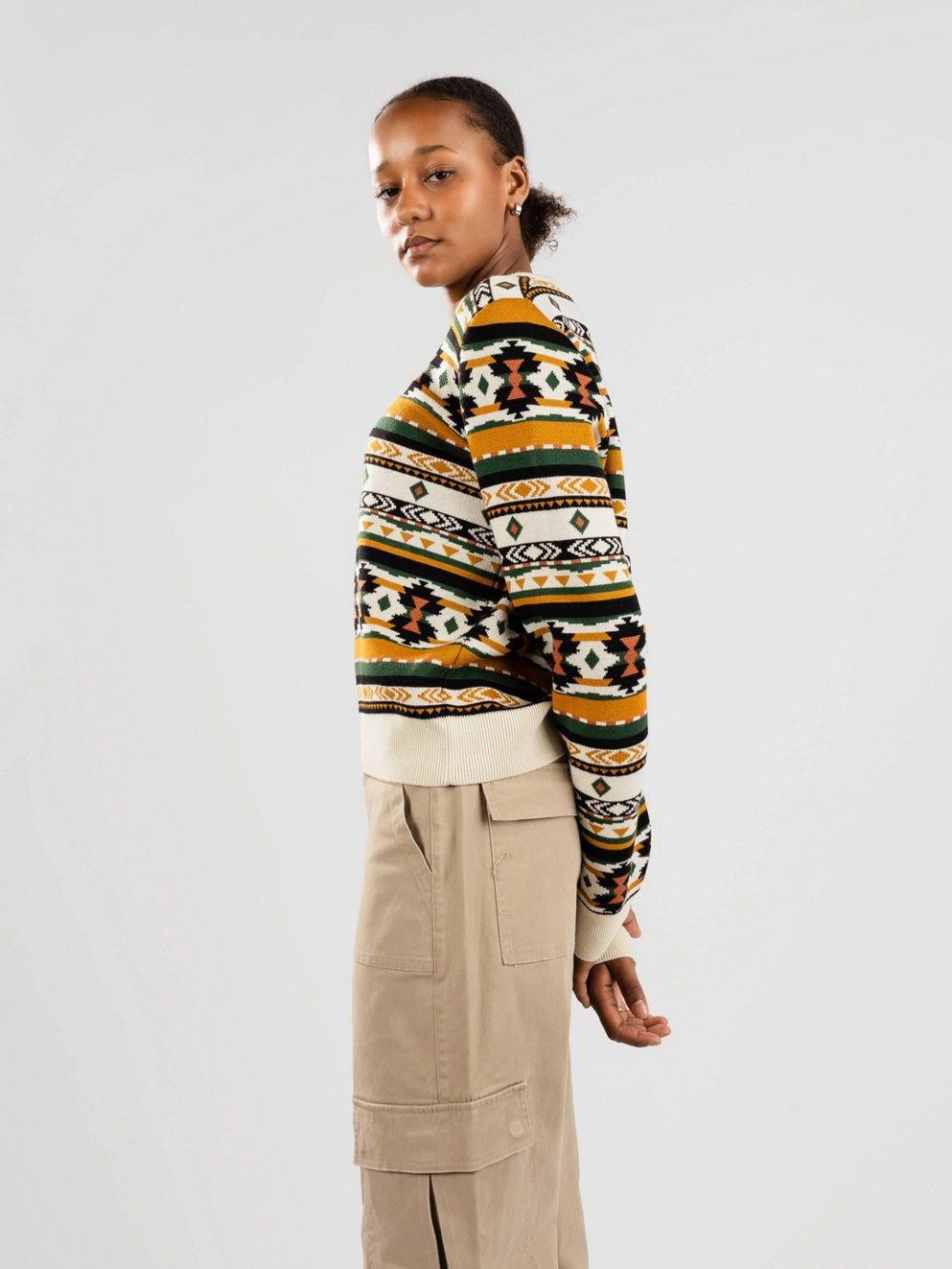 Kazane Franca Pullover white pinen aub buckth bl