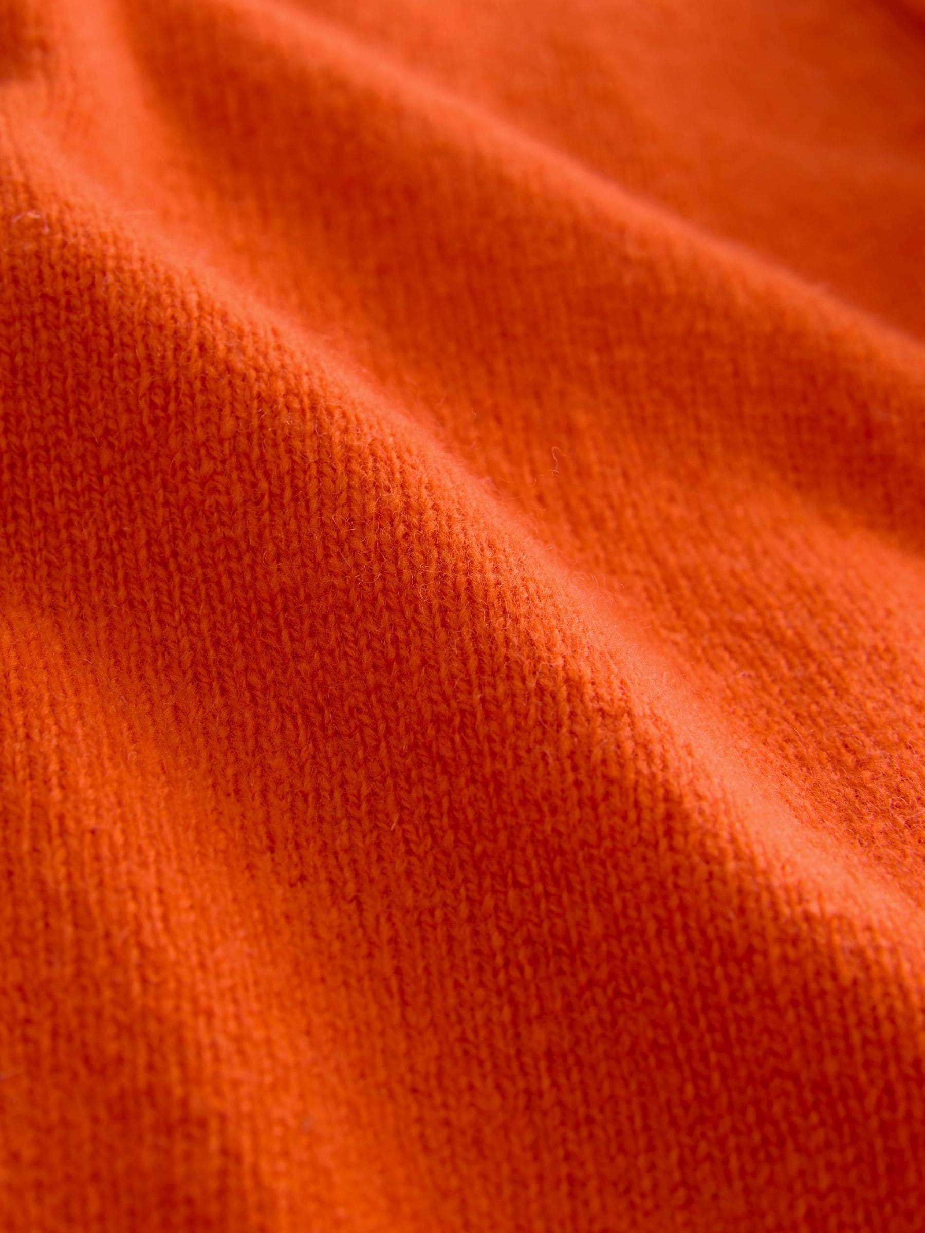 Oranje - 100% Lamswol N.Premium Henley Trui met Ronde Hals