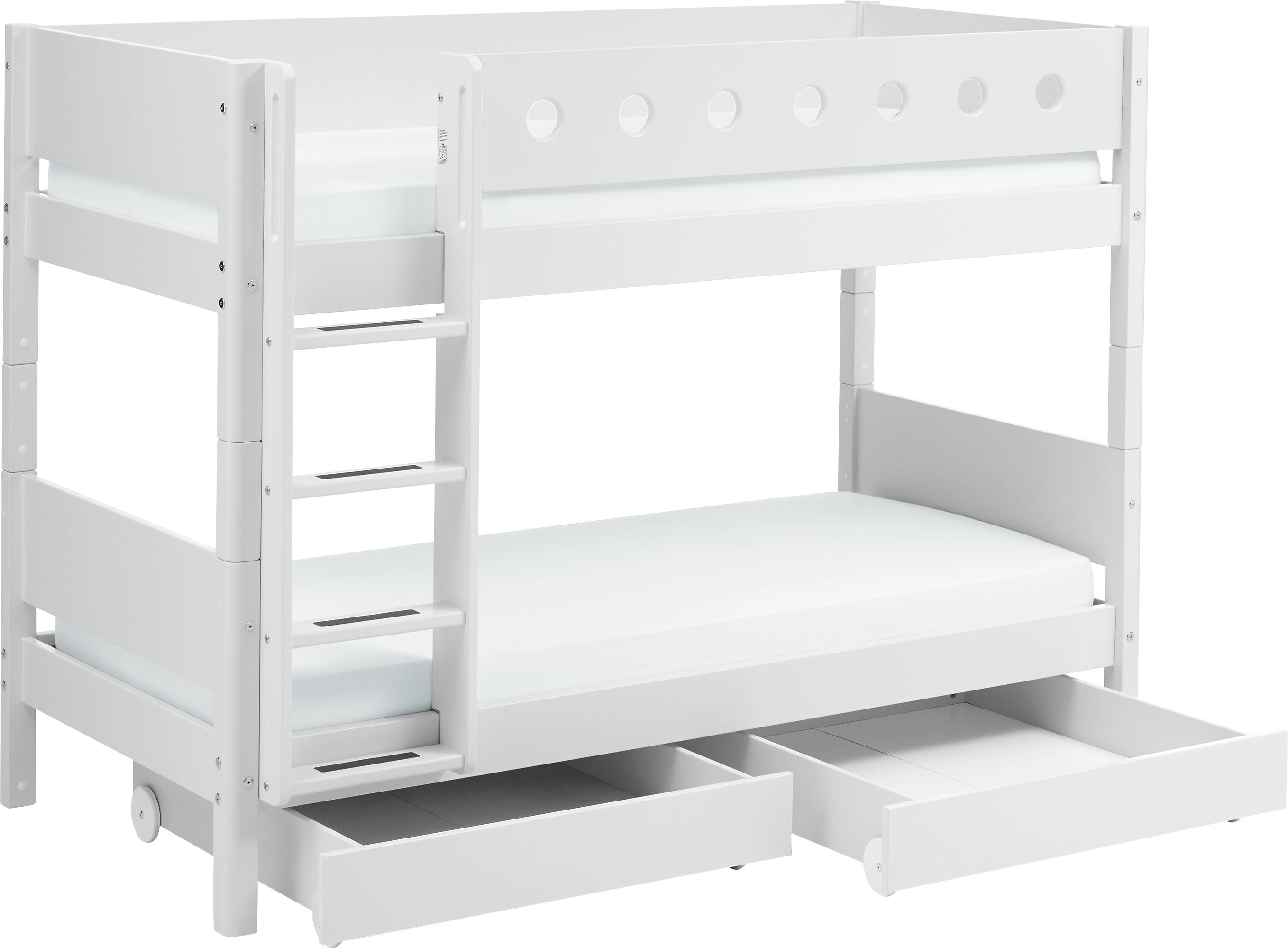 Flexa WHITE Etagenbett - Weiss / B: 109.0 cm x T: 210.0 cm x H: 154.0 cm