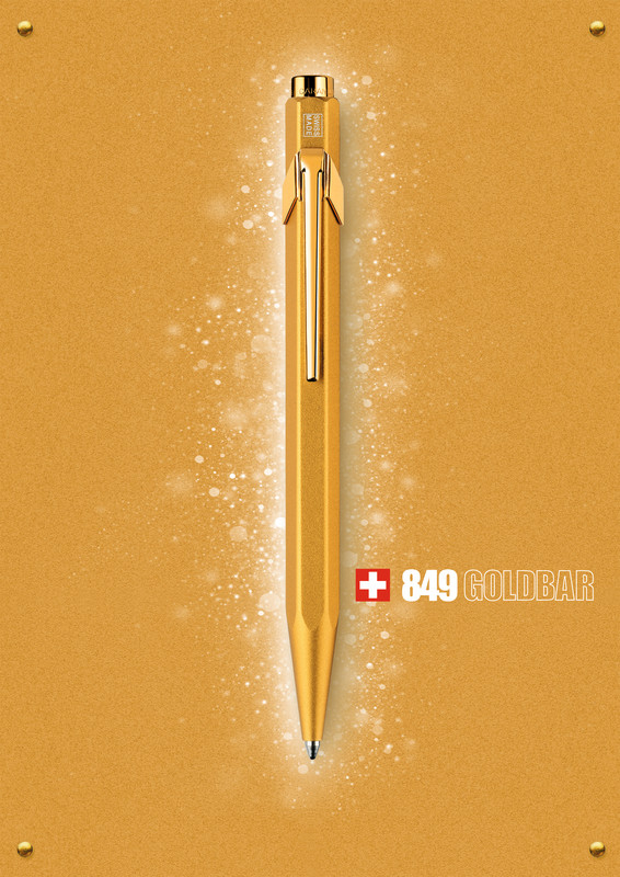 Kugelschreiber 849 Medium Premium mit Metalletui (849.999) - Goldbar