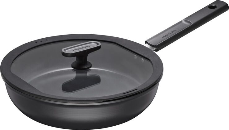 Fiskars HardFace Sautèrpande 26 cm, m/låg Sort