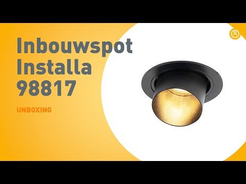 Moderne inbouwspot zwart rond kantelbaar - Installa