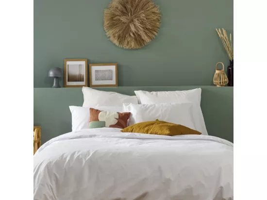 Taie d'oreiller 100% Percale de coton - Blanc - 50x75cm