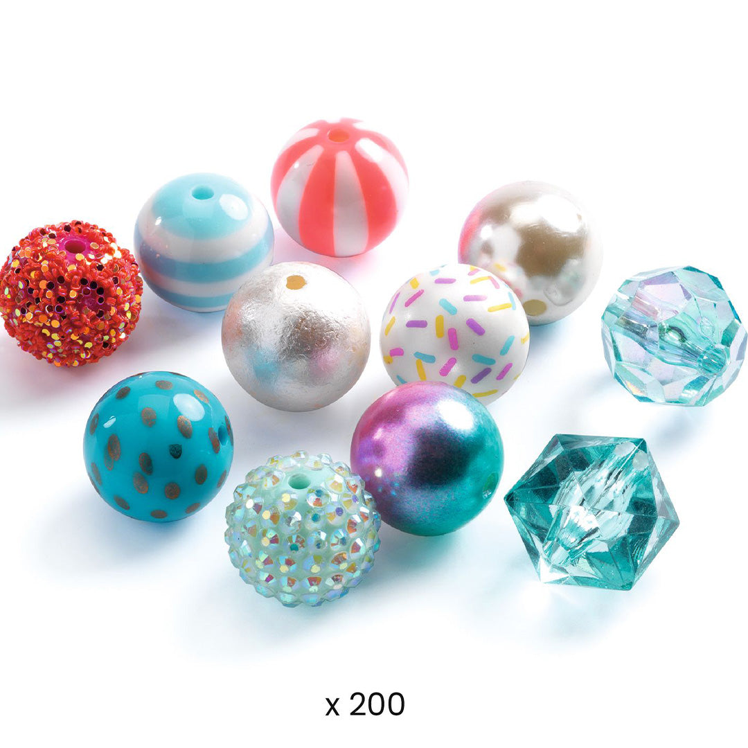 Djeco kralenset bubbels - zilver