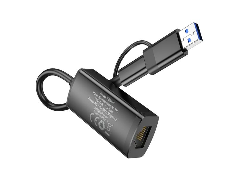 onit Netzwerk-Adapter Pro USB-C/A – RJ45 2.5G-LAN Kompakter Adapter für Mobilgeräte ohne RJ45-Anschluss