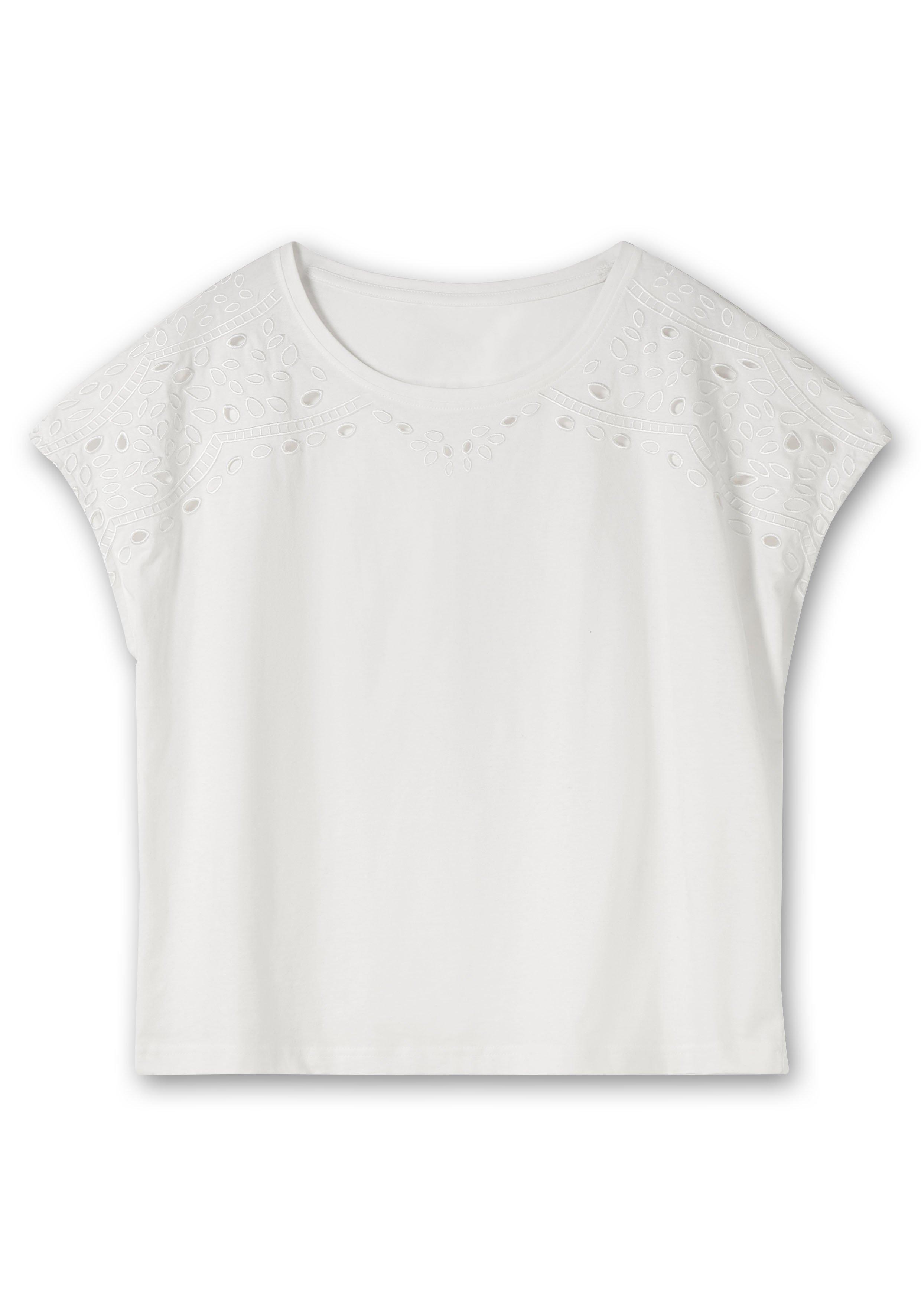 Shirt mit Lochstickerei