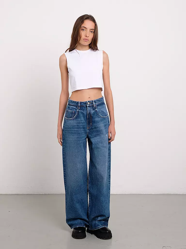 ICON DENIM Jeans Flared Fit blau