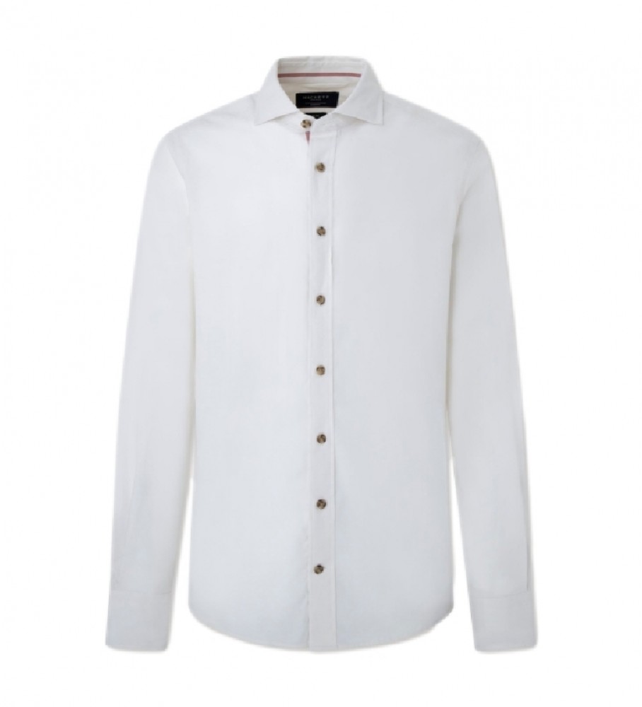 Camisa de flanela branca Hackett