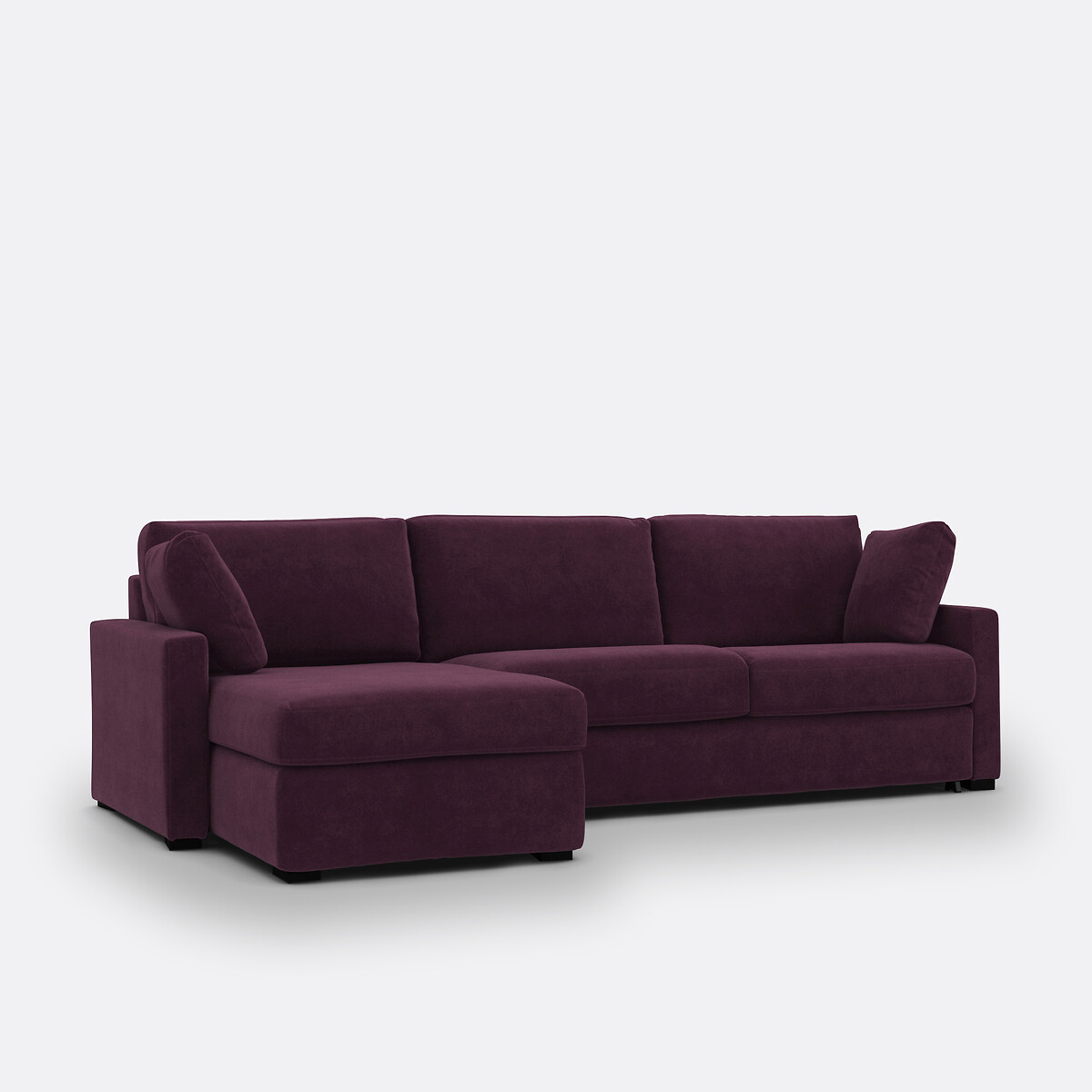 LA REDOUTE INTERIEURS<br>Sofá-cama de canto em veludo de espuma premium HR Timor