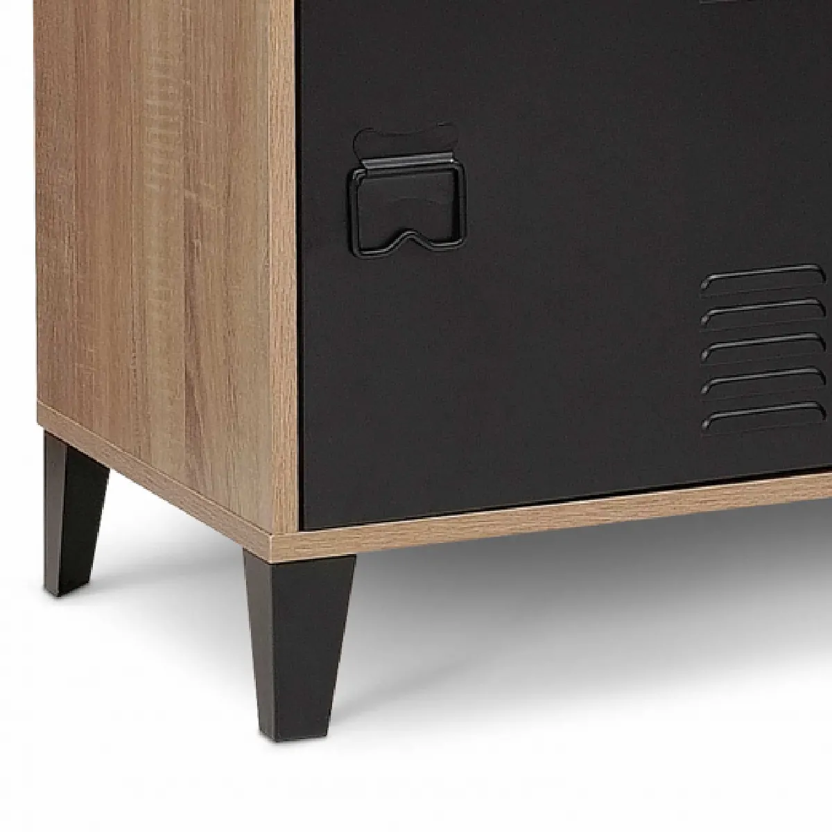 Idmarket Market Buffet ESTER - Bois/Métal Noir