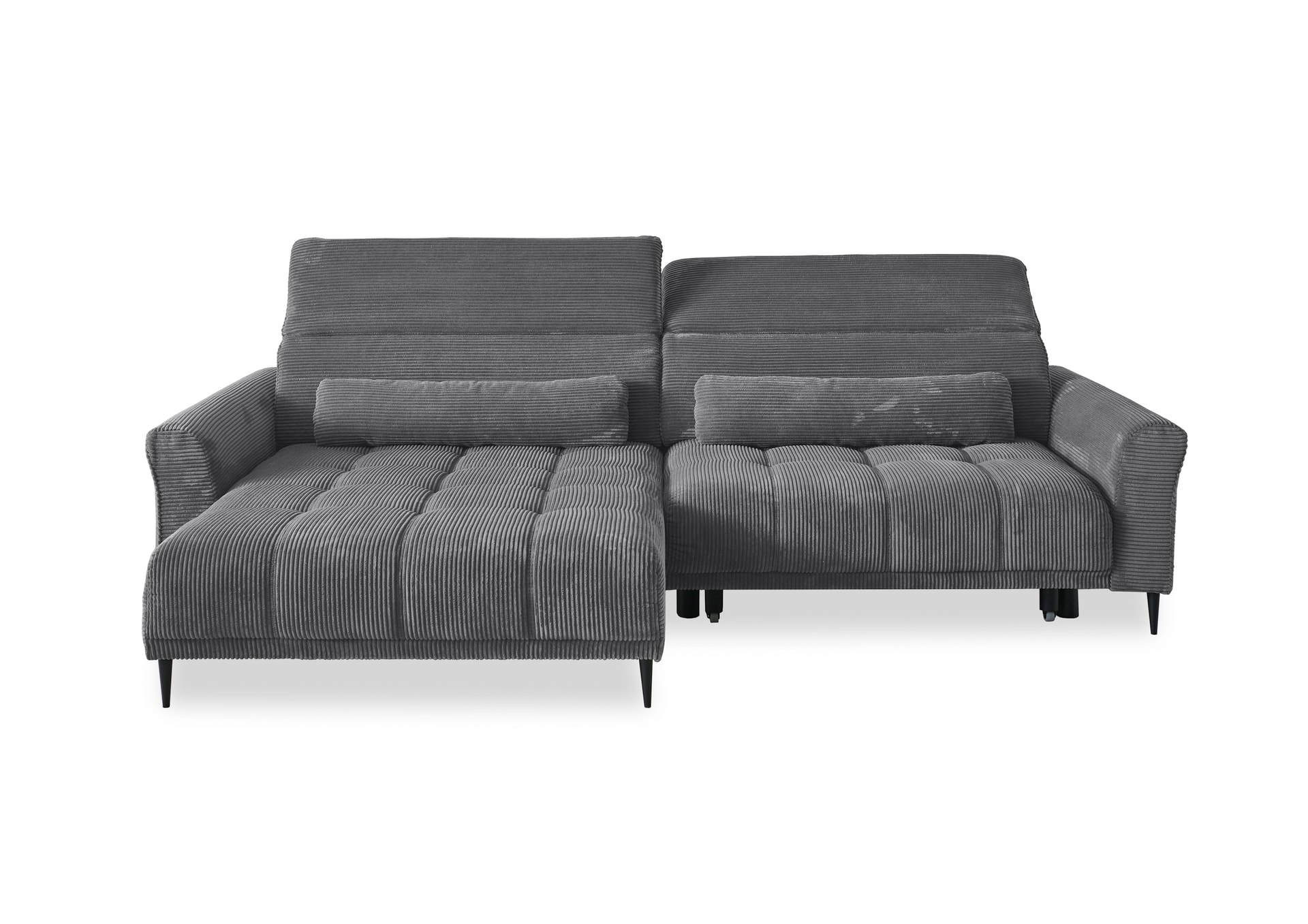 Ecksofa RAY 179 x 277 Cord dunkelgrau