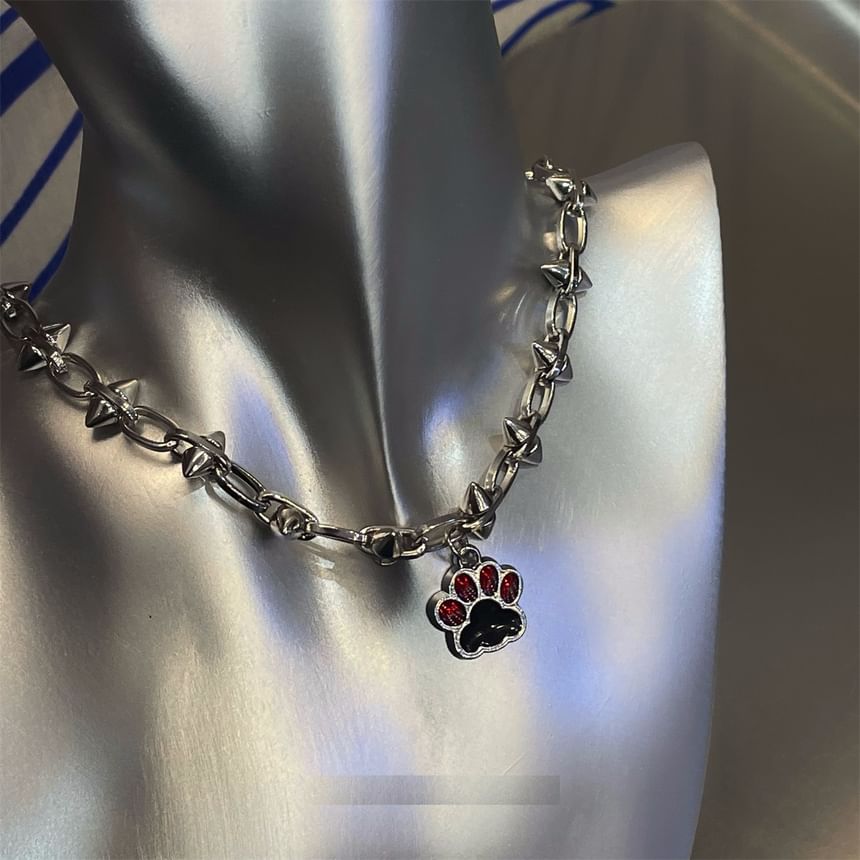 Lilafey - Kattenpoot Hanger Legering Choker