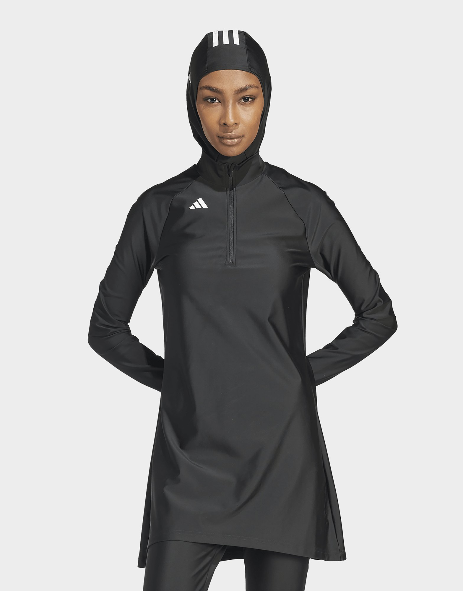adidas Haut de maillot de bain manches longues 3 bandes